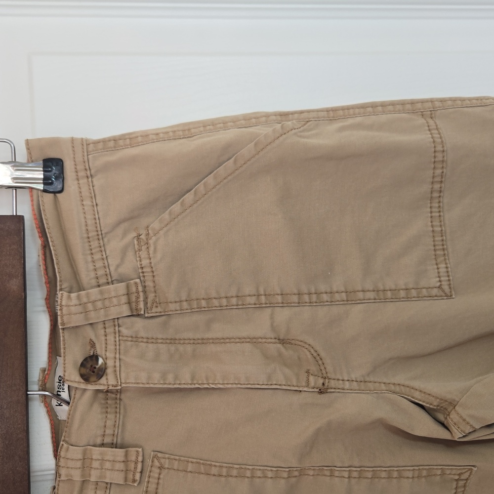 Kensie Jeans The Ella High Rise Straight Khaki Utility Cargo Pants Size 2 / 26 - Picture 7 of 14